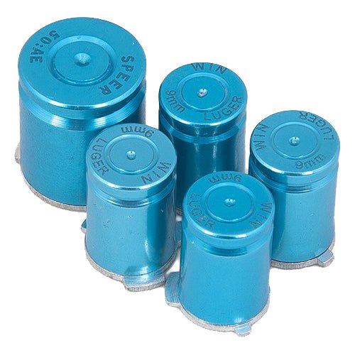 Aluminium Metal Bullet Button Set For Xbox 360 Controllers - Blue | ZedLabz