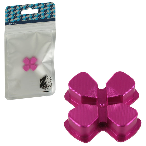 Aluminium Metal D-Pad For Sony PS4 Controllers - Pink | ZedLabz