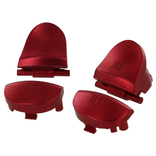 Aluminium Metal Trigger & Shoulder Buttons For 1st Gen PS4 Controllers - Red | ZedLabz