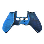 Cover grip for Sony PS5 controller soft silicone rubber skin with ribbed handle - Camo Blue | ZedLabz
