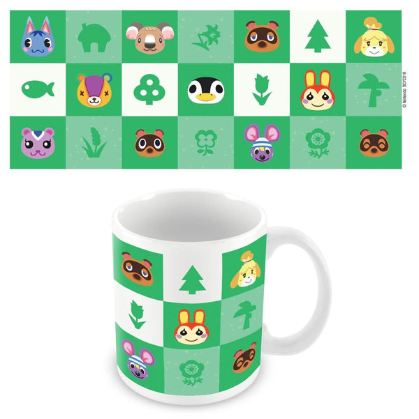Animal Crossing icon character blocks official mug 11oz/315ml white ceramic | Pyramid - 1