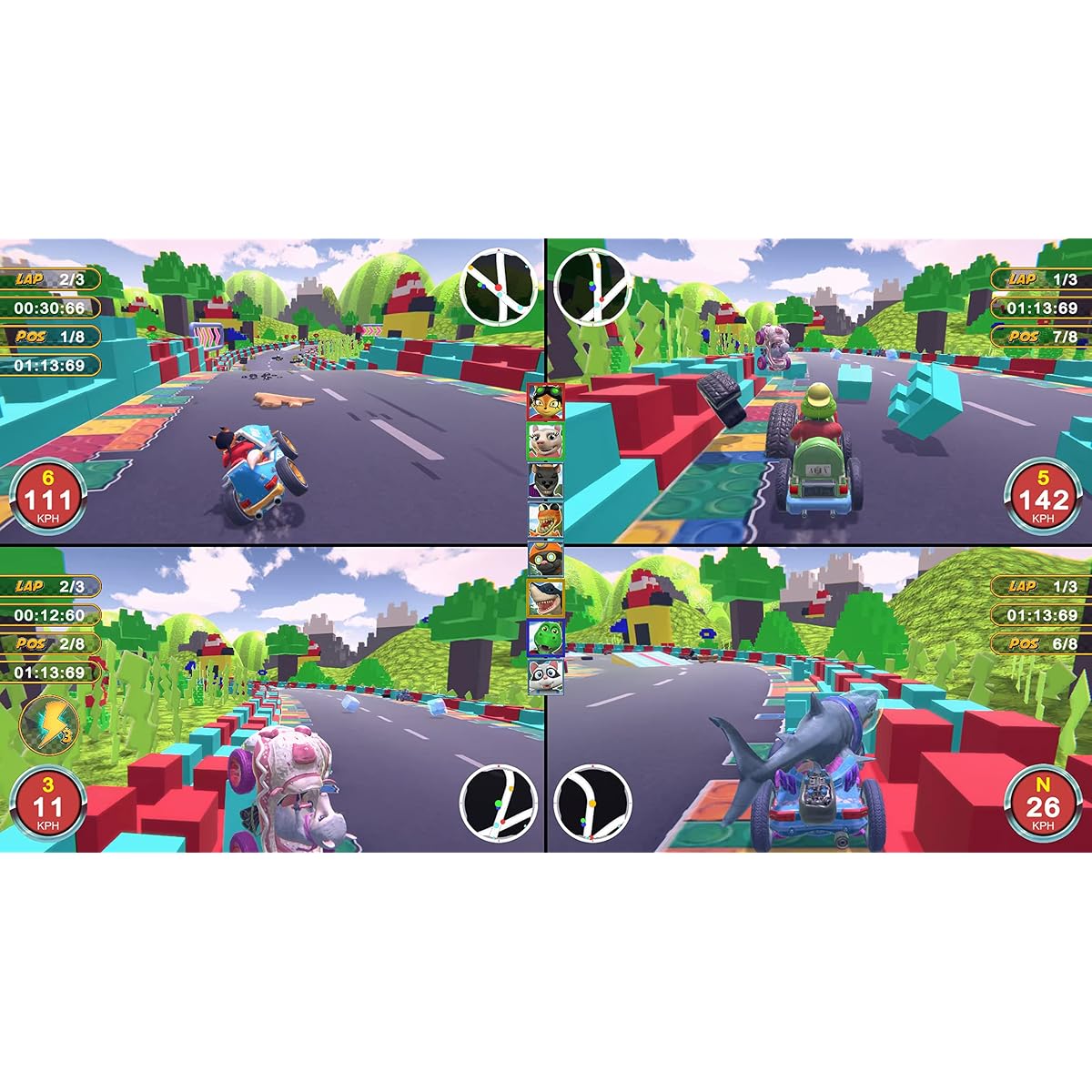 Animal Kart Racer Bundle (Code in a Box) with Steering Wheel for Nintendo Switch | Mindscape - 2