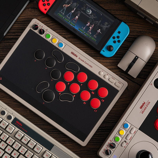 Arcade Controller all-button leverless for Switch, Switch 2 & Windows - Black | 8BitDo - 2