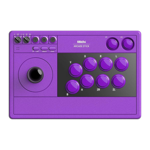 Arcade Stick Bluetooth & 2.4G for Switch, Switch 2 & Windows - Purple Edition | 8BitDo - 1
