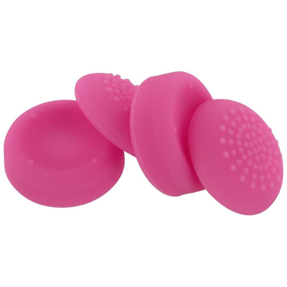 Assecure concave & convex soft silicone thumb grips for Sony PS4. Analogue thumb stick non slip grip caps for Playstation 4 controller, pack of 4 - Pink - 11