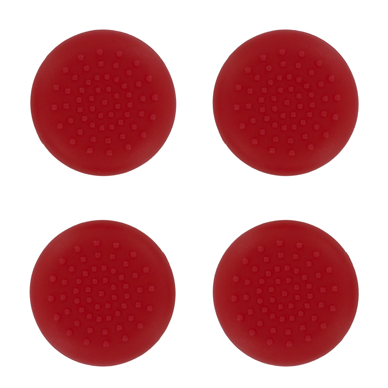 Assecure TPU protective analogue thumb grip stick caps for Sony PS4 controllers [Playstation 4] - 4 pk - red - 3