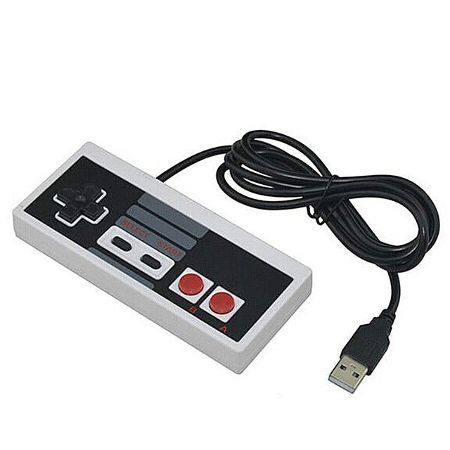 NES style USB controller for Win PC Mac Raspberry Pi Nintendo gamepad - White | ZedLabz