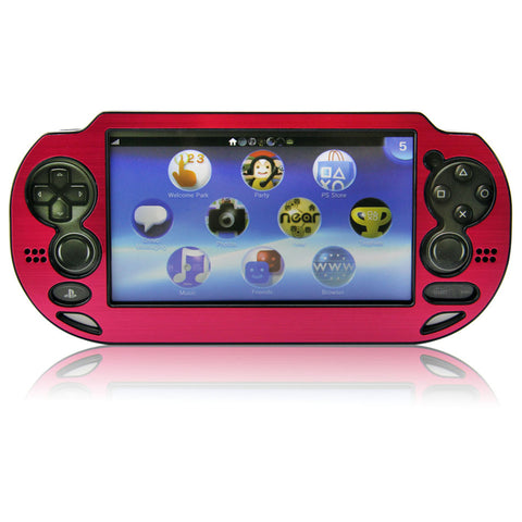 Hybrid case for PS Vita 1000 aluminium metal hard protective cover - Red | ZedLabz
