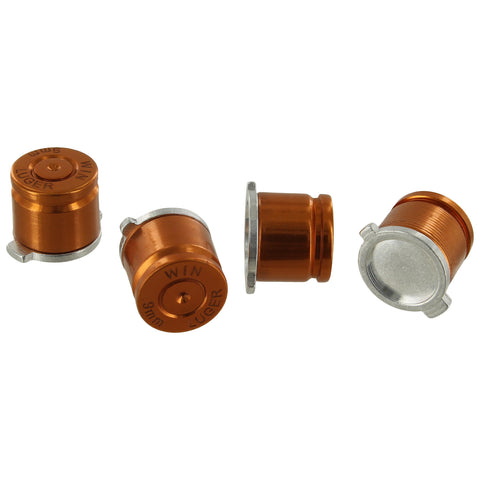 Aluminium Metal Bullet Action Button Set For Sony PS4 Controllers - Gold | ZedLabz