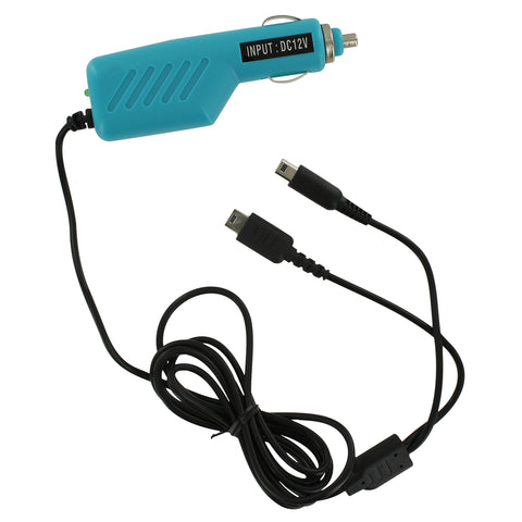 ZedLabz 12v car charger adaper for Nintendo DS Lite, DSi, 2DS & 3DS - Turquoise