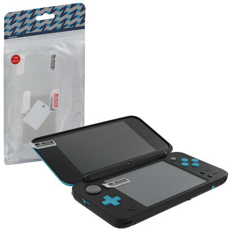 Zedlabz ultra clear screen protector film guard set for Nintendo 2DS XL top & bottom inc cleaning cloth - 4 pack
