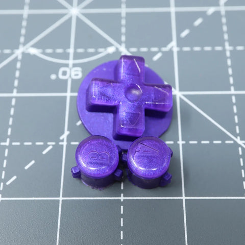 HHand cast custom resin buttons for Nintendo Game Boy Advance - Candy Grape | Lab Fifteen Co