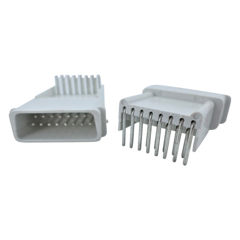 Replacement extension controller port 15 pin 90 degree female connector socket for Famicom console - 2 pack white | ZedLabz