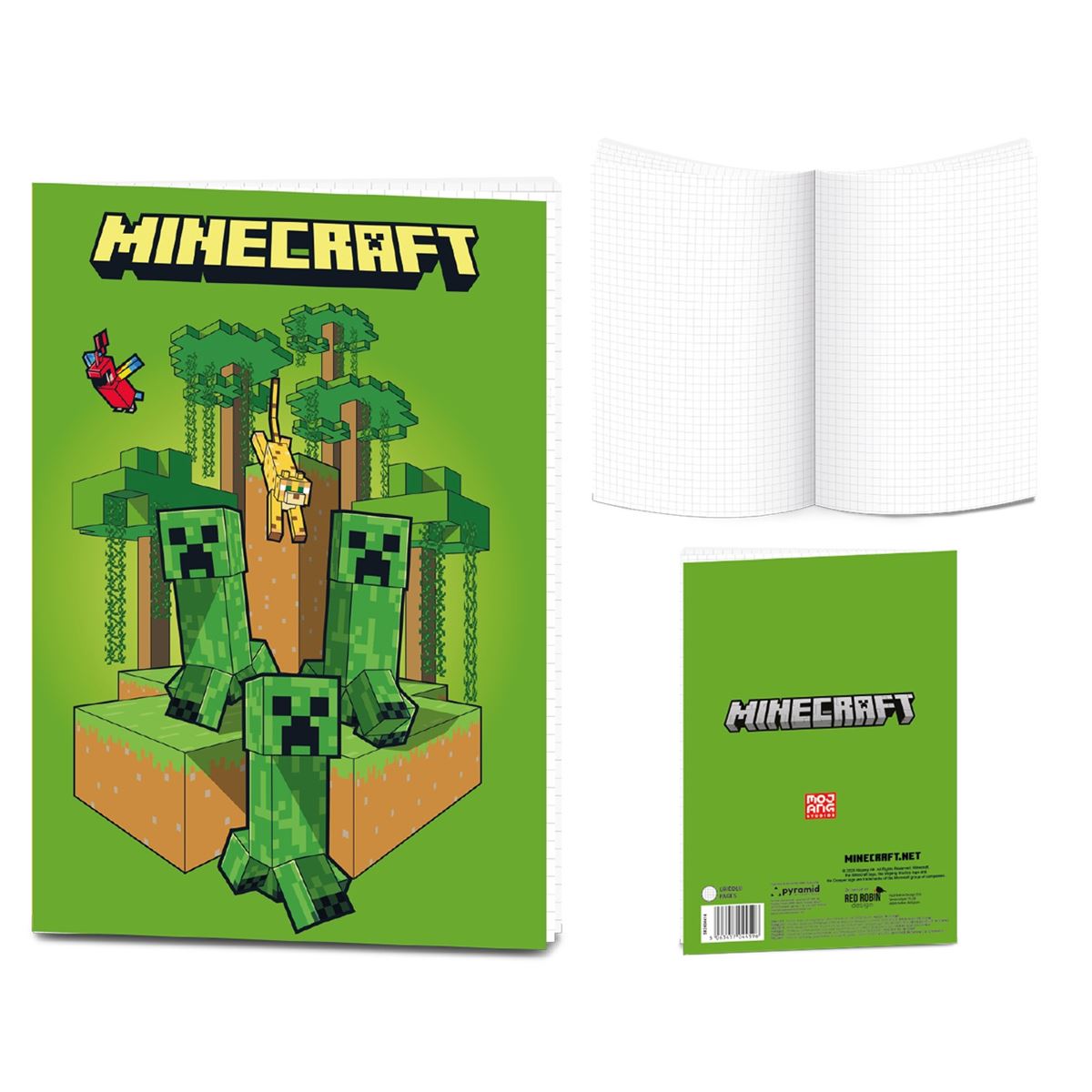 Minecraft Creepers A5 lined exercise book school notebook | Pyramid