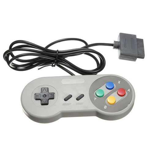 Controller for SNES Super Nintendo original console Famicom pad wired compatible - Grey | ZedLabz