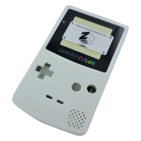 Modified complete housing shell for IPS LCD screen Nintendo Game Boy Color console replacement - White | ZedLabz