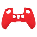 Skin grip cover for Sony PS5 controller silicone rubber leather textured - Red | ZedLabz