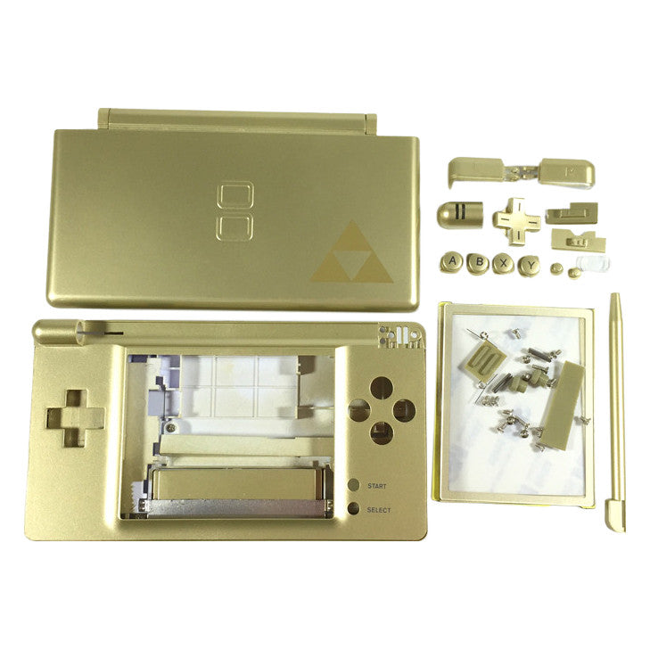 ZedLabz replacement housing shell casing repair kit for DS Lite NDSL DSL - gold Zelda