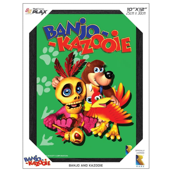 Banjo and Kazooie Plax lenticular frame 3D wall art officially licensed 10"x12" inch (23x30cm) | Pixel Frames