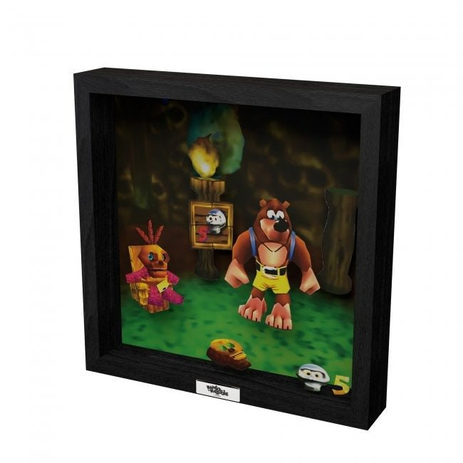 Banjo & Kazooie Mumbo's Mountain (1998) shadow box art officially licensed 9x9 inch (23x23cm) | Pixel Frames - 3