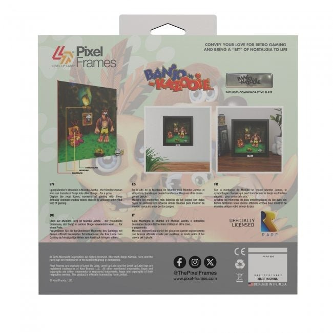 Banjo & Kazooie Mumbo's Mountain (1998) shadow box art officially licensed 9x9 inch (23x23cm) | Pixel Frames - 7