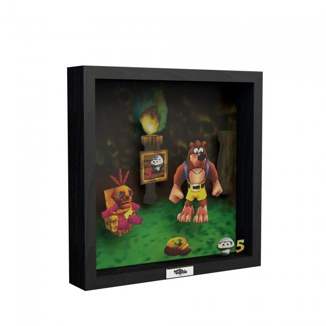 Banjo & Kazooie Mumbo's Mountain (1998) shadow box art officially licensed 9x9 inch (23x23cm) | Pixel Frames - 4