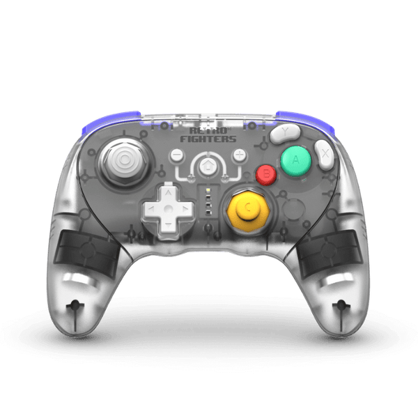 BattlerGC Pro wireless controller for Nintendo GameCube, Wii, Switch & PC, with bluetooth / 2.4G - Crystal | Retro Fighters
