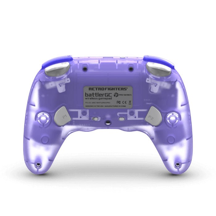 BattlerGC Pro wireless controller for Nintendo GameCube, Wii, Switch & PC, with bluetooth / 2.4G - Glacier purple | Retro Fighters - 3