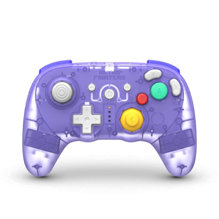 BattlerGC Pro wireless controller for Nintendo GameCube, Wii, Switch & PC, with bluetooth / 2.4G - Glacier purple | Retro Fighters - 1