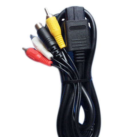 AV Cable for Nintendo SNES/N64/NGC S 1.8M lead replacement - Black | ZedLabz