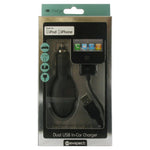 Car Charger for iPhone iPod Apple Dual USB cable EX907 30 pin in car | Exspect