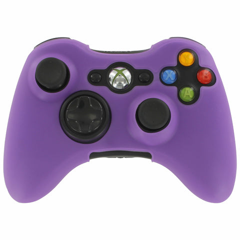 ZedLabz soft silicone rubber skin grip cover case for Microsoft Xbox 360 controller - purple