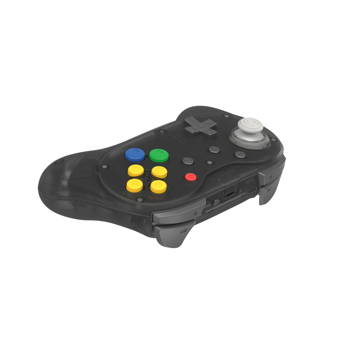Brawler64 Pro wireless controller for Nintendo 64 N64, Swicth, Switch 2, PC gamepad - Smoke Black | Retro Fighters