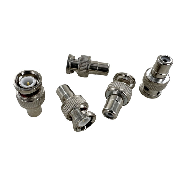 BNC to RCA adapter plug (Component RCA female to male BNC) ideal for PVM BVM monitor - 5 pack | ZedLabz