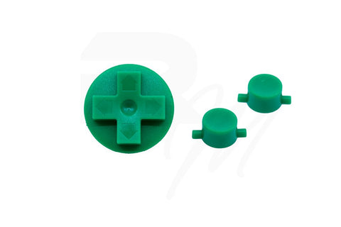 NES Style Button set for Nintendo Game Boy DMG-01 original console - Super Famicom Green | Retro Modding
