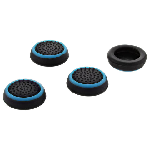 Thumb grips for PS4 Sony controller dotted stick cover grip caps - 4 pack blue & black | ZedLabz