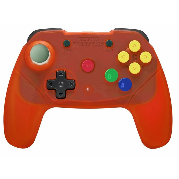 Brawler wireless 2.4G controller gamepad for Nintendo 64 [N64] - Clear orange | Retro Fighters