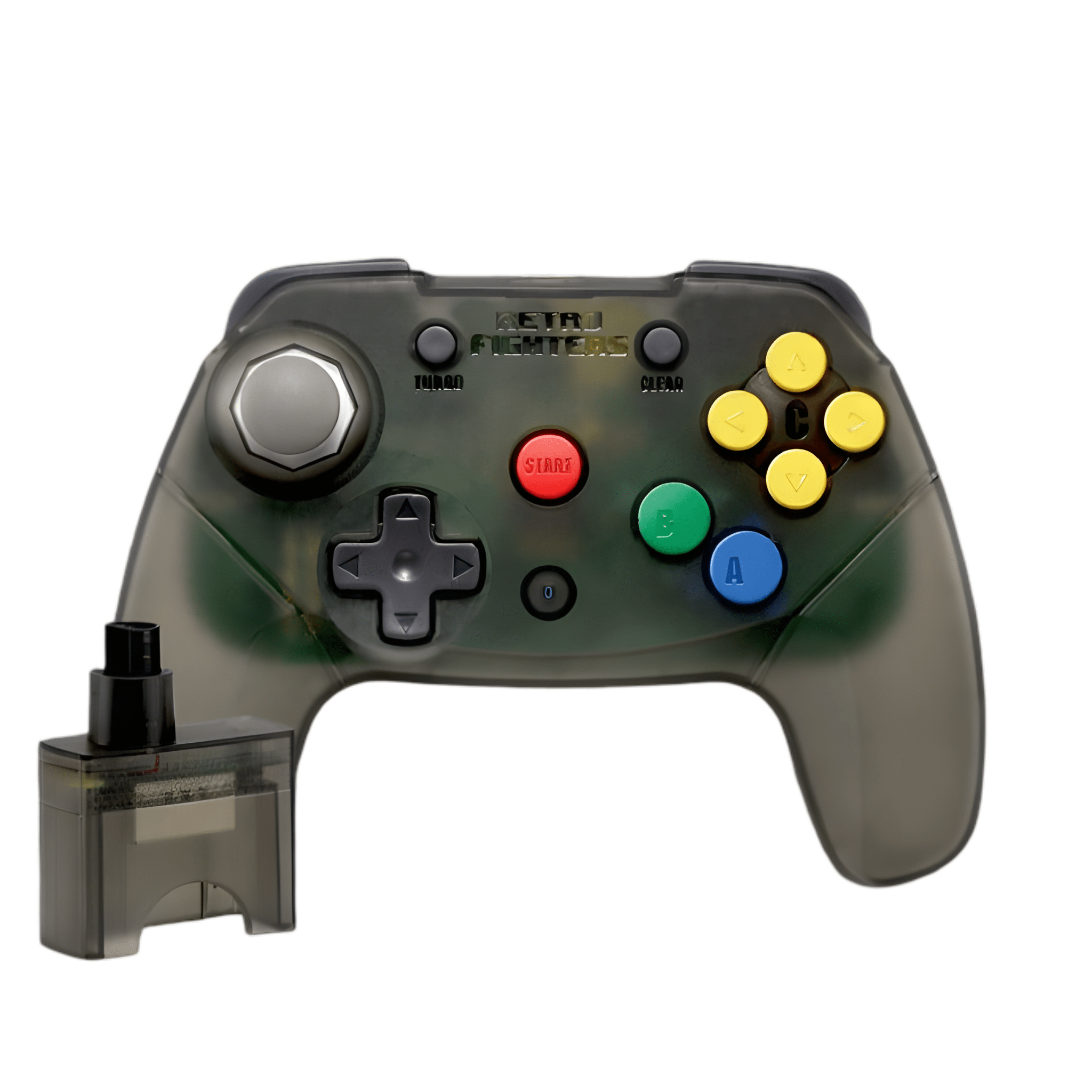 Brawler wireless 2.4G controller gamepad for Nintendo 64 [N64] - Smoke clear grey | Retro Fighters - 1