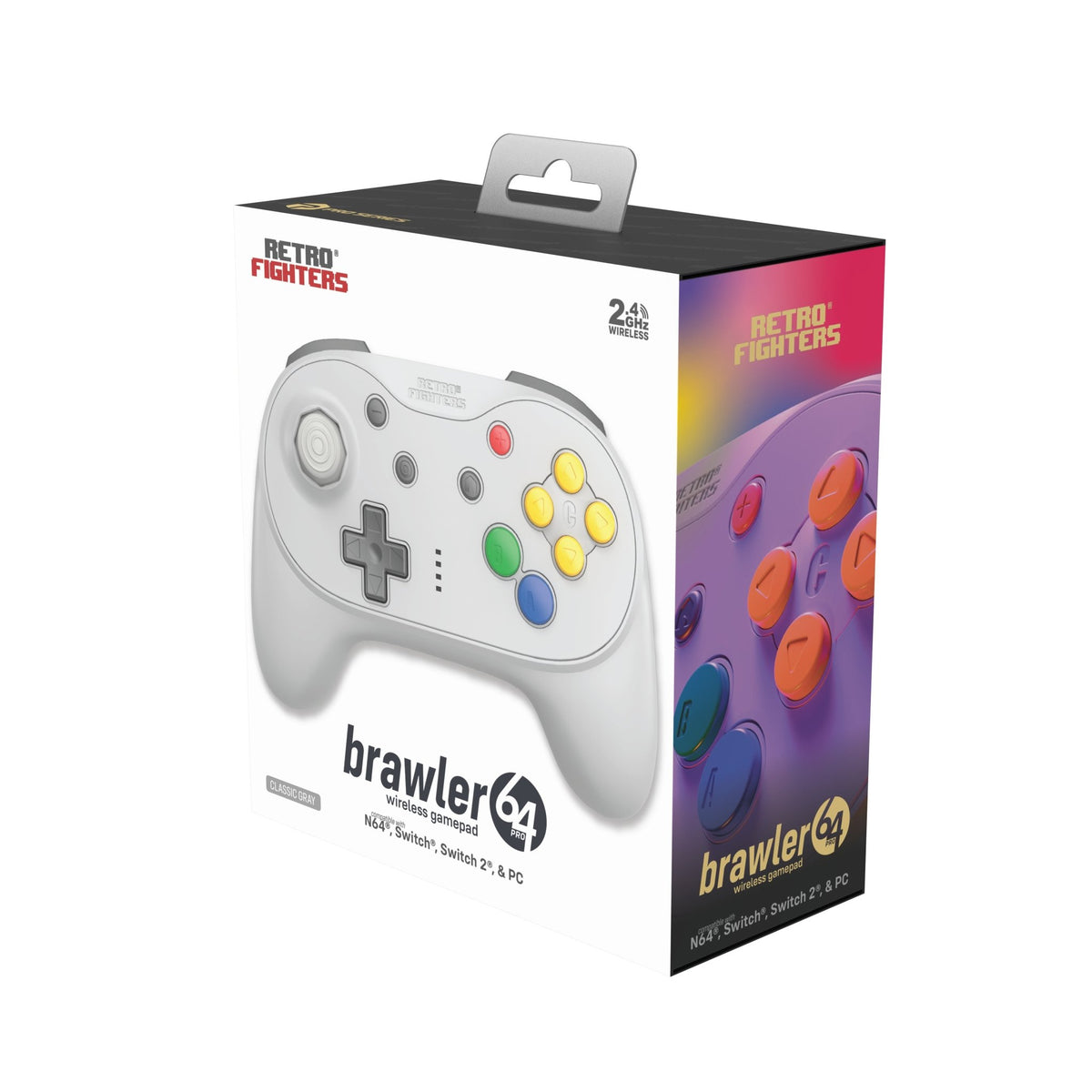 Brawler64 Pro wireless controller for Nintendo 64 N64, Swicth, Switch 2, PC gamepad - Grey | Retro Fighters - 10
