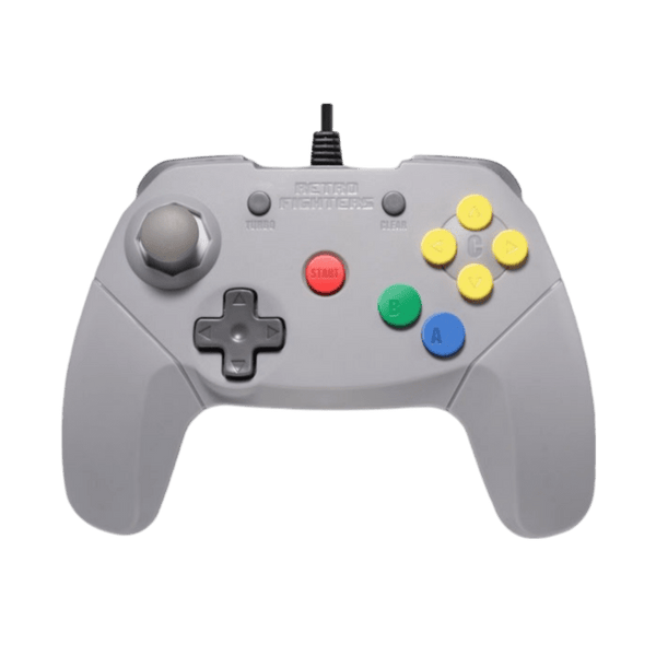 Brawler64 V2 wired Controller gamepad for Nintendo 64 [N64] - Grey | Retro Fighters