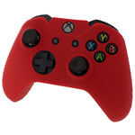 ZedLabz silicone rubber skin grip cover & thumb grip pack for Xbox One controller - red