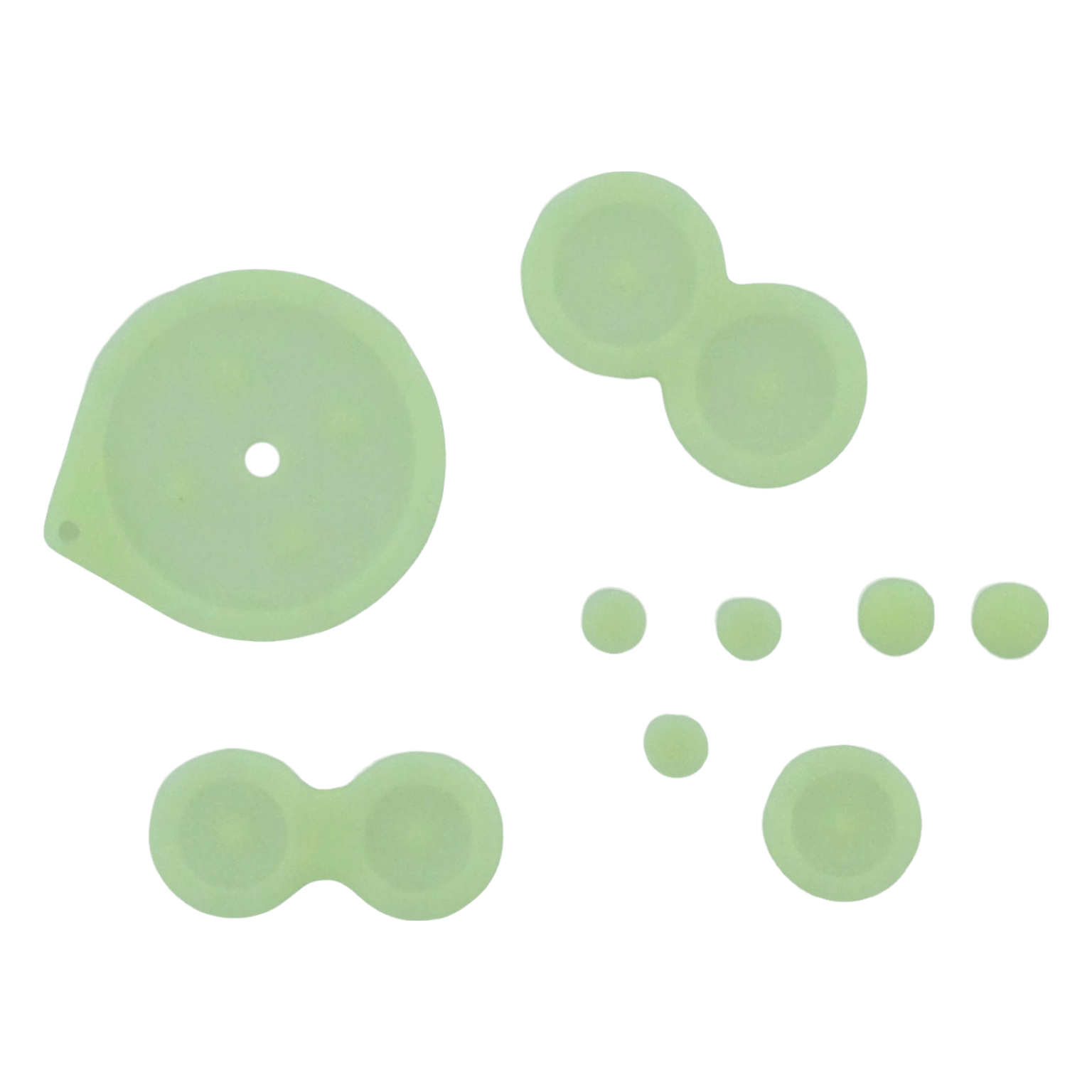 Button contacts for Nintendo GameBoy Advance SP console conductive silicone pad - Glow in the dark | ZedLabz - 5