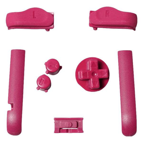 Button set for Nintendo Game Boy Advance handheld console complete set - Maroon Red | Funnyplaying