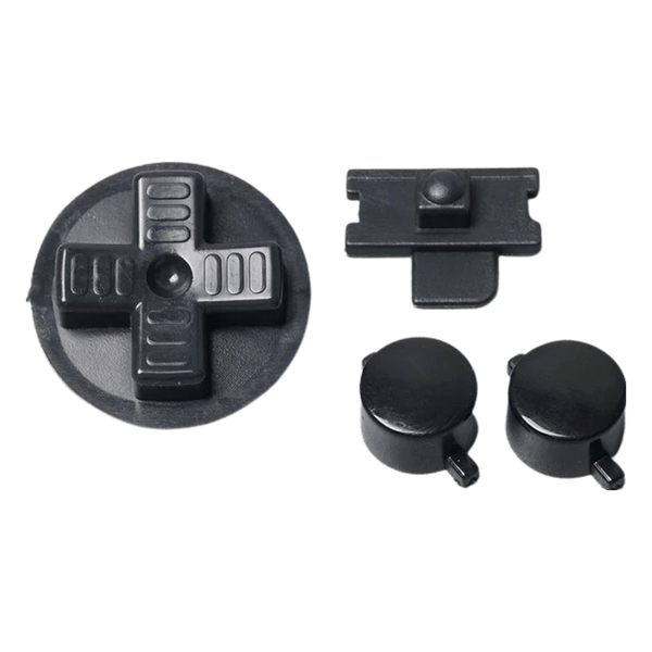 Button set for Nintendo Game Boy DMG-01 console A B D-Pad Power switch replacement - Black | Funnyplaying