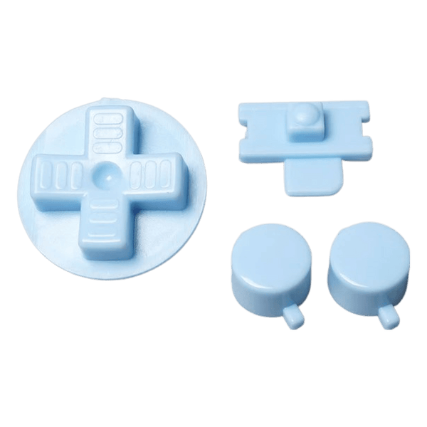 Button set for Nintendo Game Boy DMG-01 console A B D-Pad Power switch replacement - Light Blue | Funnyplaying