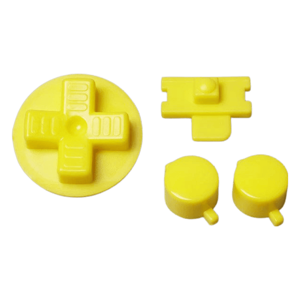 Button set for Nintendo Game Boy DMG-01 console A B D-Pad Power switch replacement - Yellow | Funnyplaying