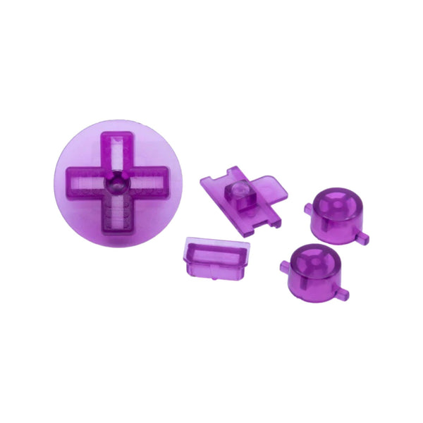 Button set for Nintendo Game Boy DMG-01 original console - Clear Purple | Retro Modding