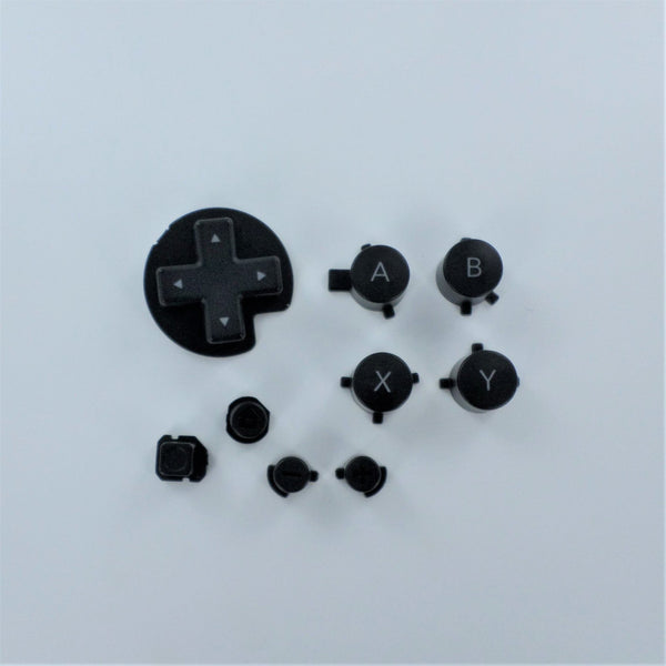 Button set for Nintendo Switch Pro controller A B X Y D-pad, plus minus, home replacement  - Black | ZedLabz