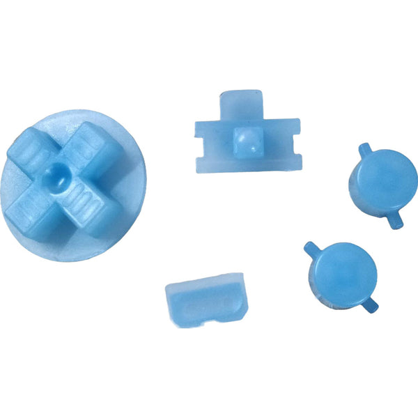 Button Set For Original Game Boy DMG 01 - Color Changing - Blue To Clear | Retro Modding