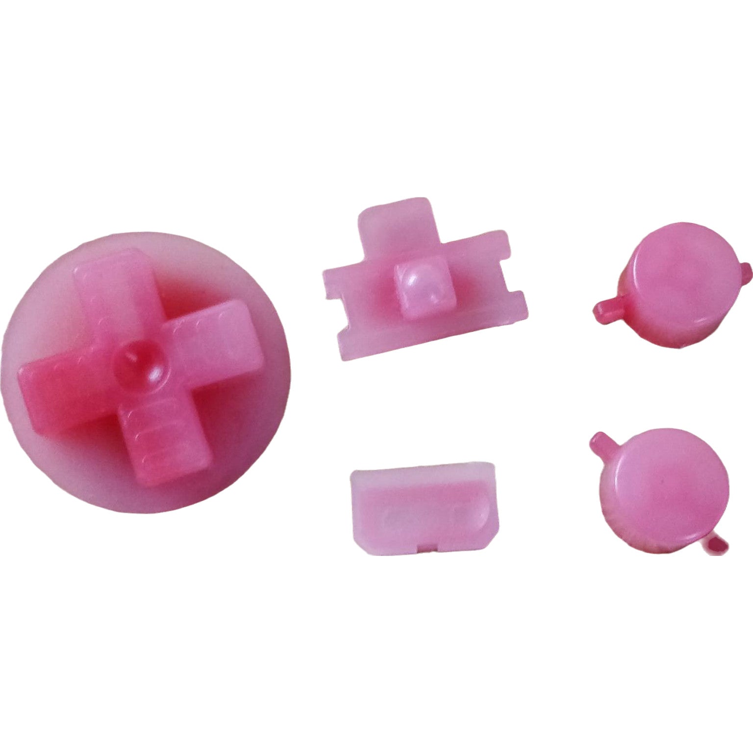 Button Set For Original Game Boy DMG 01 - Color Changing - Pink To Clear | Retro Modding - 1